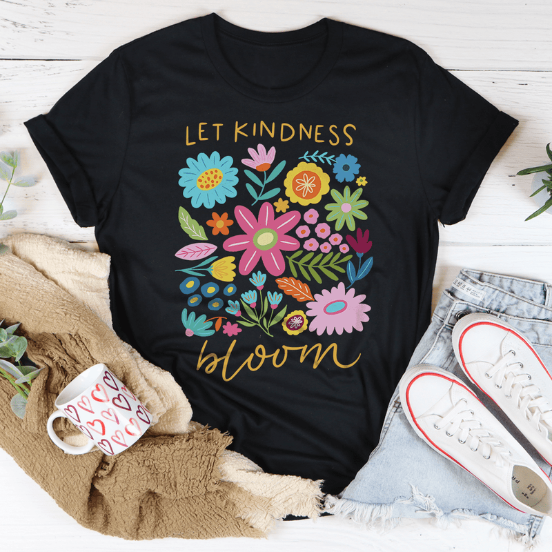 Let Kindness Bloom Tee Black Heather / S Peachy Sunday T-Shirt