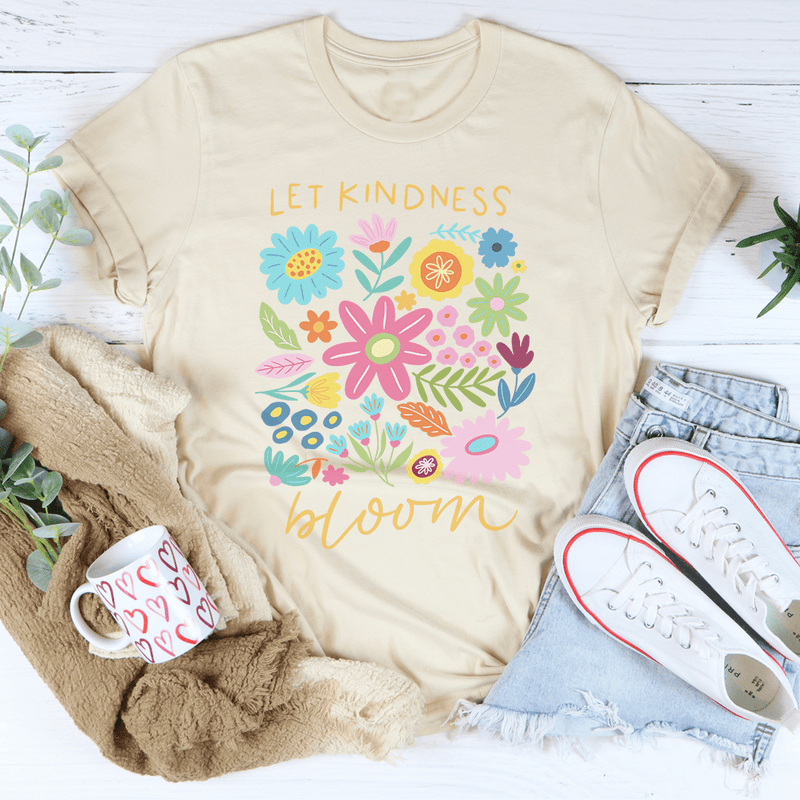 Let Kindness Bloom Tee Soft Cream / S Peachy Sunday T-Shirt