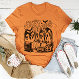 Let's Watch Scary Movies Tee Heather Orange / S Peachy Sunday T-Shirt