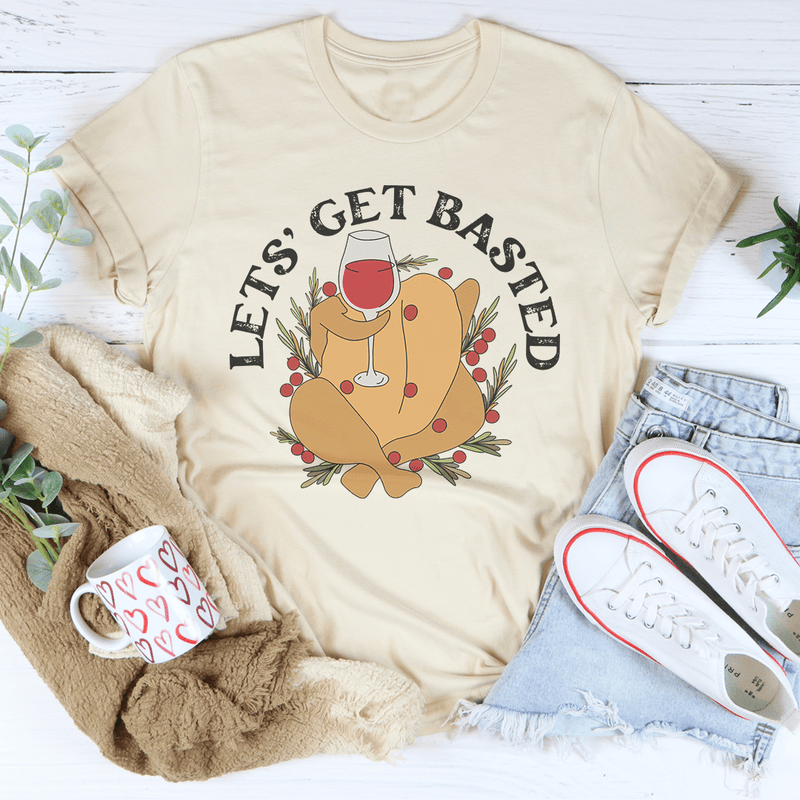 Lets' Get Basted Tee Soft Cream / S Peachy Sunday T-Shirt