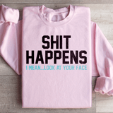 Look At Your Face Sweatshirt Light Pink / S Peachy Sunday T-Shirt