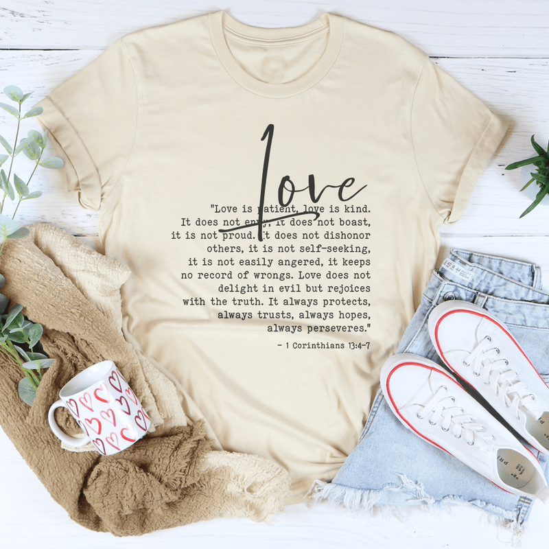 Love Is Patient Love Is Kind Tee Soft Cream / S Peachy Sunday T-Shirt