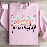 Made To Worship Sweatshirt Light Pink / S Peachy Sunday T-Shirt