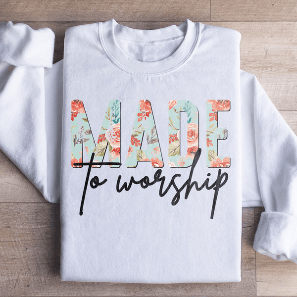 Made To Worship Sweatshirt White / S Peachy Sunday T-Shirt