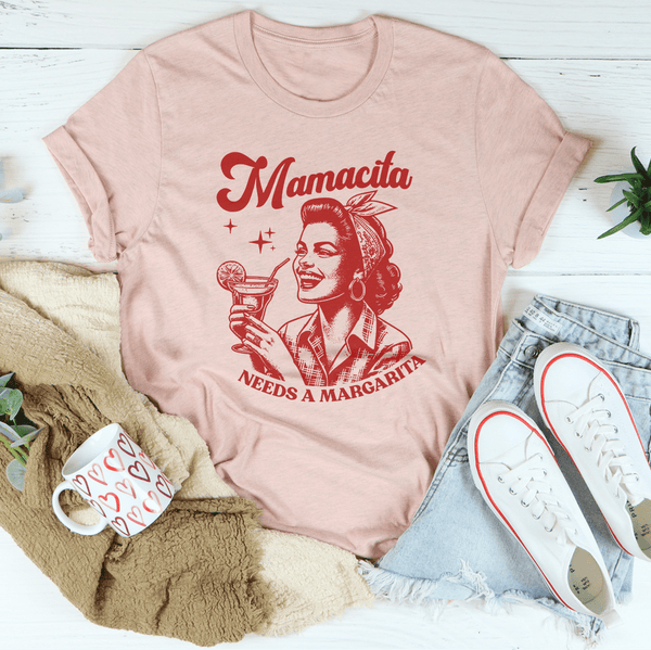 Mamacita Needs A Margarita Tee Heather Prism Peach / S Peachy Sunday T-Shirt