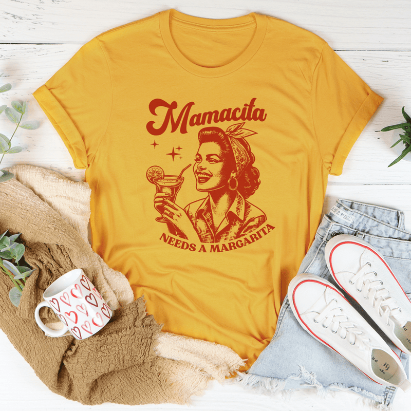 Mamacita Needs A Margarita Tee Mustard / S Peachy Sunday T-Shirt