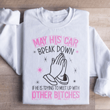 May His Car Break Down Sweatshirt White / S Peachy Sunday T-Shirt