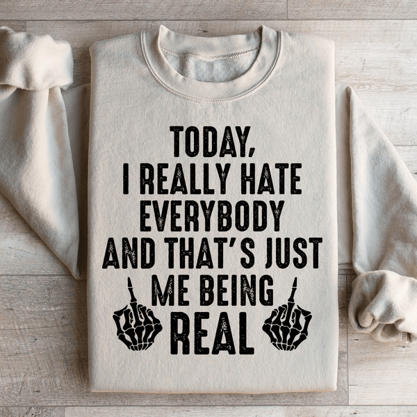 Me Being Real Sweatshirt Sand / S Peachy Sunday T-Shirt