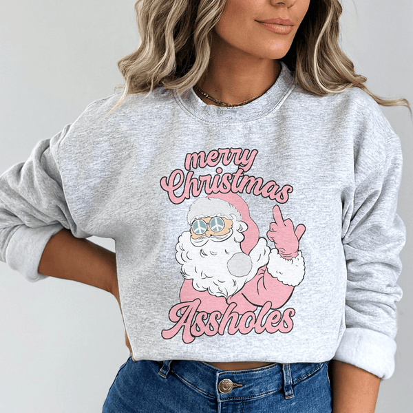 Merry Christmas Sweatshirt Sport Grey / S Peachy Sunday T-Shirt