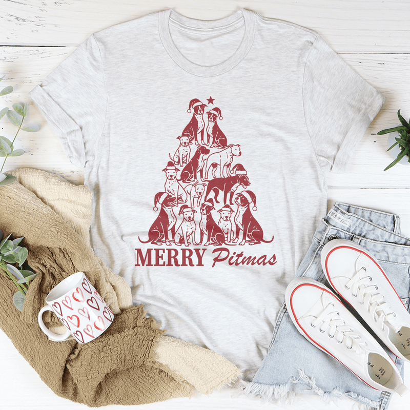 Merry Pitmas Tee Ash / S Peachy Sunday T-Shirt