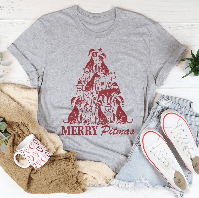 Merry Pitmas Tee Athletic Heather / S Peachy Sunday T-Shirt