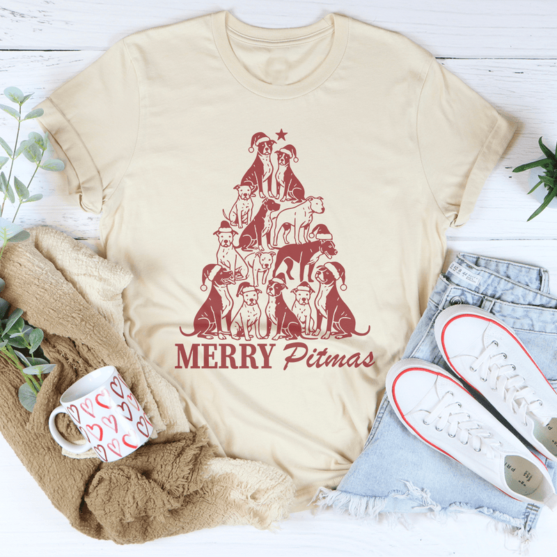 Merry Pitmas Tee Soft Cream / S Peachy Sunday T-Shirt