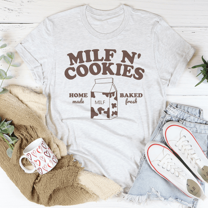 Milf N' Cookies Home Made Baked Fresh Tee Ash / S Peachy Sunday T-Shirt