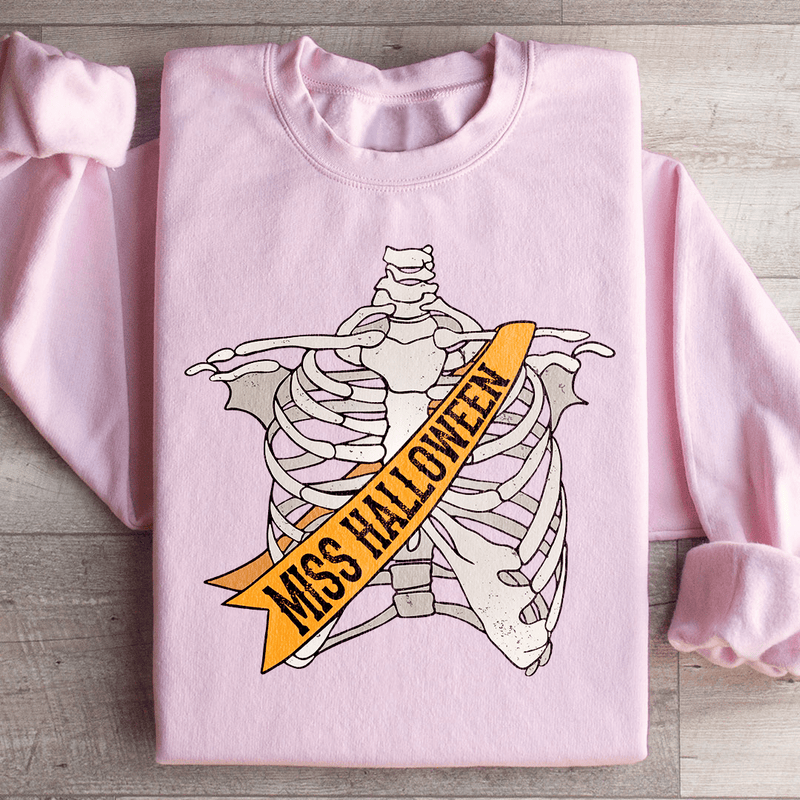 Miss Halloween Sweatshirt Light Pink / S Peachy Sunday T-Shirt