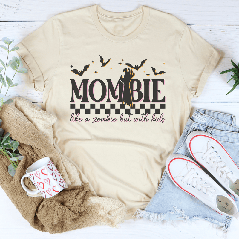 Mombie Like A Zombie But With Kids Tee Soft Cream / S Peachy Sunday T-Shirt