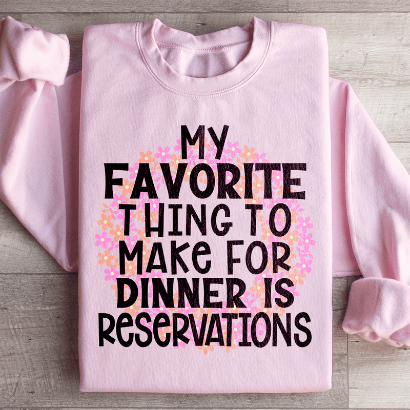 My Favorite Thing To Make For Dinner Sweatshirt Light Pink / S Peachy Sunday T-Shirt