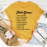 Never Gonna Tee Mustard / S Peachy Sunday T-Shirt