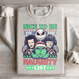 Nice To Be On The Naughty List Sweatshirt Sand / S Peachy Sunday T-Shirt