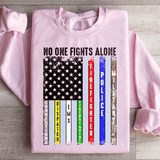 No One Fights Alone Sweatshirt Peachy Sunday T-Shirt