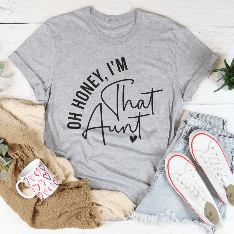 Oh Honey I'm That Aunt Tee Athletic Heather / S Peachy Sunday T-Shirt