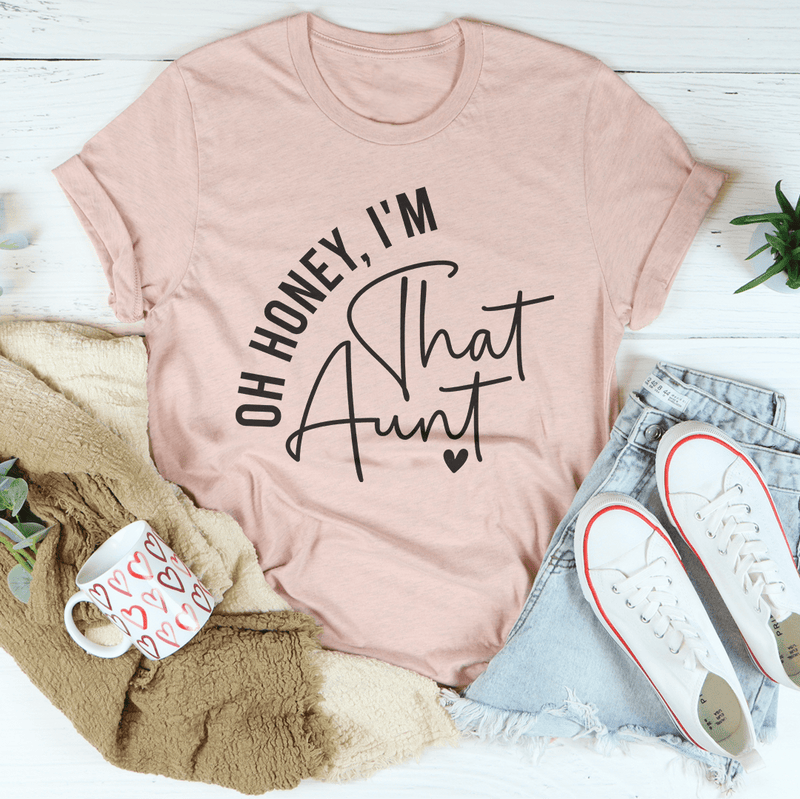 Oh Honey I'm That Aunt Tee Heather Prism Peach / S Peachy Sunday T-Shirt