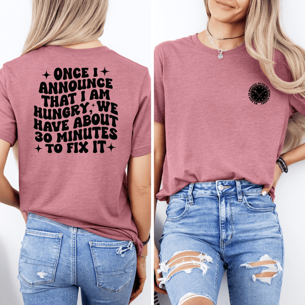 Once I Announce That I Am Hungry Tee Mauve / S Peachy Sunday T-Shirt