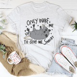 Only Wake Me Up To Give Me Snacks Tee Ash / S Peachy Sunday T-Shirt