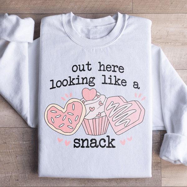 Out Here Looking Like A Snack Sweatshirt White / S Peachy Sunday T-Shirt