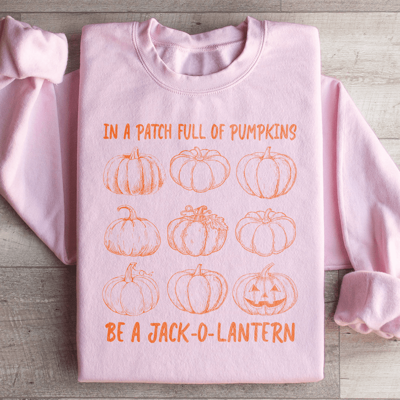 Patch Full Of Pumpkins Sweatshirt Light Pink / S Peachy Sunday T-Shirt