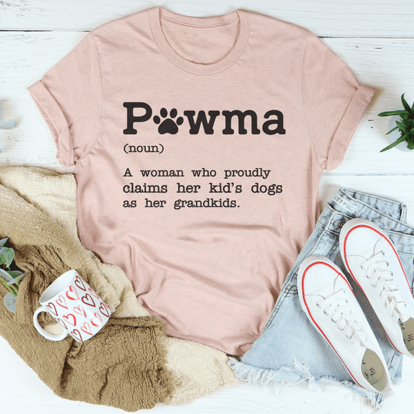 Pawma A Woman Who Proudly Tee Heather Prism Peach / S Peachy Sunday T-Shirt