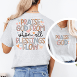 Praise God From When All Blessings Flow Tee Ash / S Peachy Sunday T-Shirt