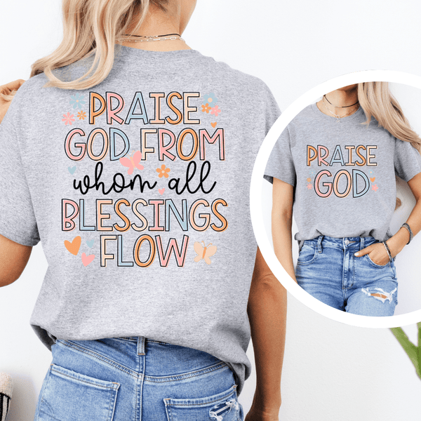 Praise God From When All Blessings Flow Tee Athletic Heather / S Peachy Sunday T-Shirt