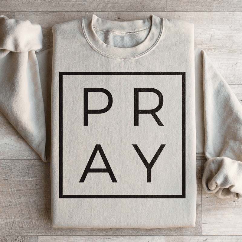 Pray Sweatshirt Sand / S Peachy Sunday T-Shirt