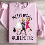 Pretty Ghouls Walk Like This Sweatshirt Light Pink / S Peachy Sunday T-Shirt