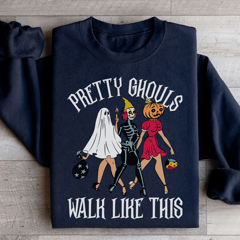 Pretty Ghouls Walk Like This Sweatshirt Peachy Sunday T-Shirt