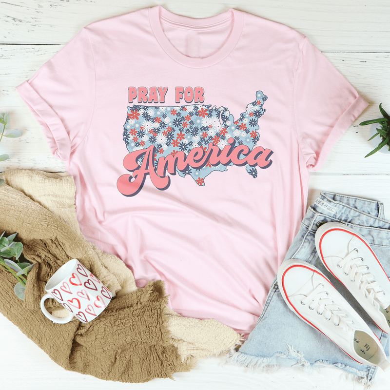 Pry For America Tee Pink / S Peachy Sunday T-Shirt