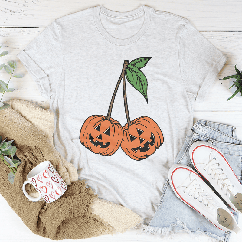 Pumpkin Cherries Tee Ash / S Peachy Sunday T-Shirt