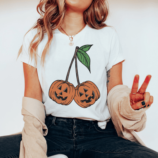 Pumpkin Cherries Tee Ash / S Peachy Sunday T-Shirt