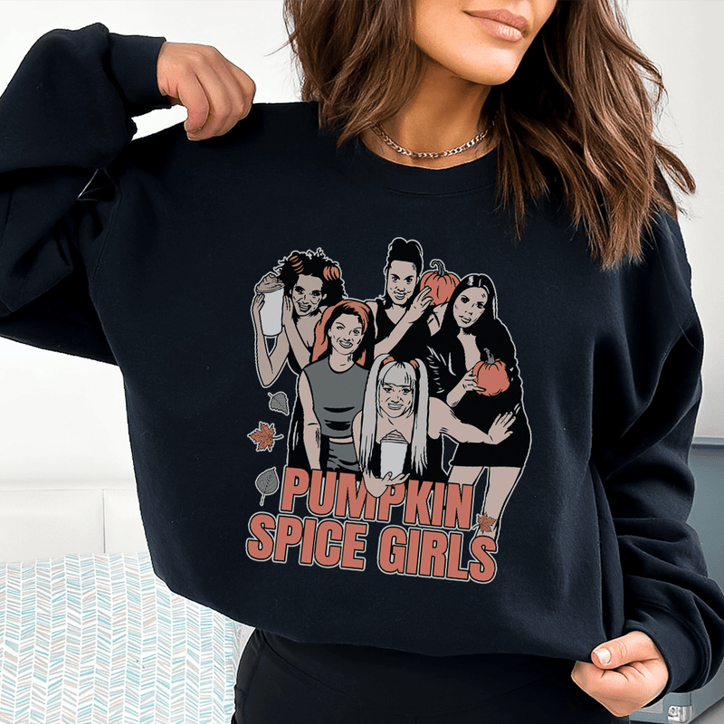 Pumpkin Spice Girls Sweatshirt Black / S Peachy Sunday T-Shirt