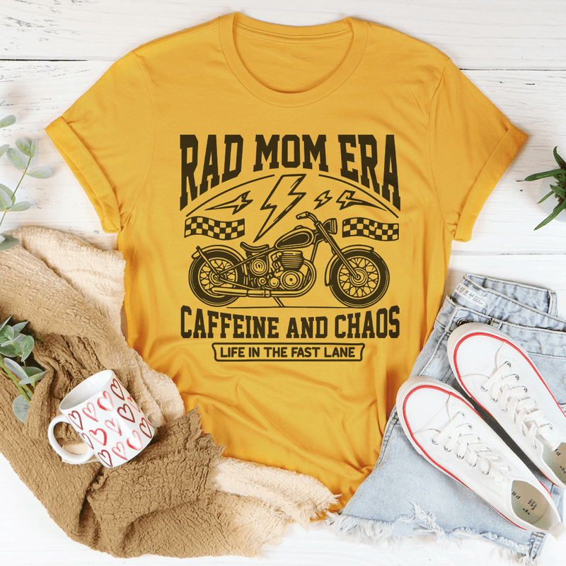 Rad Mom Era Caffeine And Chaos Tee Mustard / S Peachy Sunday T-Shirt