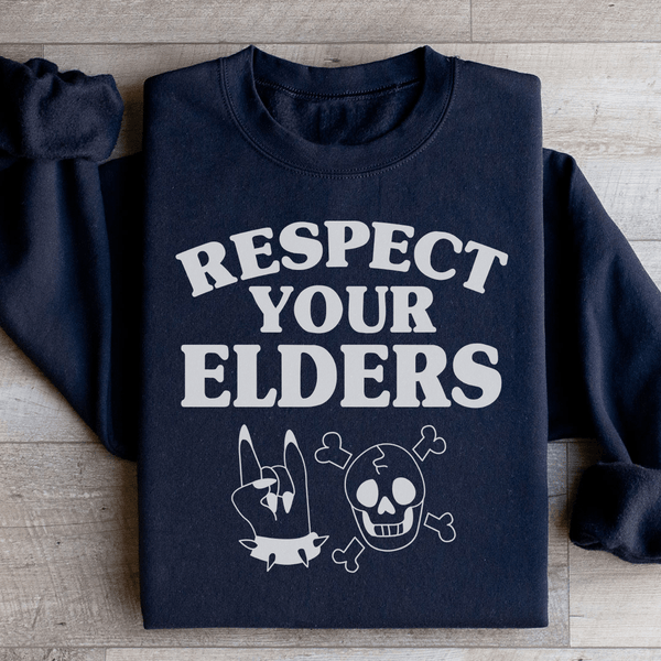 Respect Your Elders Sweatshirt Black / S Peachy Sunday T-Shirt