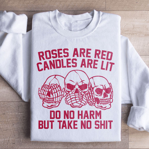 Roses Are Red Candles Are Lit Sweatshirt White / S Peachy Sunday T-Shirt