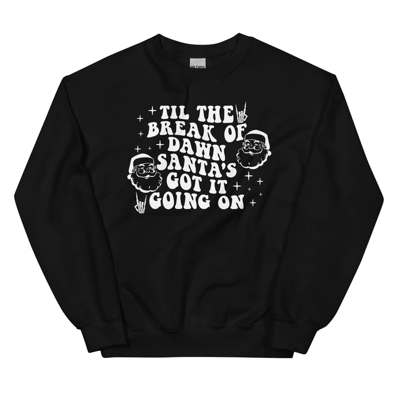 Santa's Got It Going On Sweatshirt Black / S Peachy Sunday T-Shirt