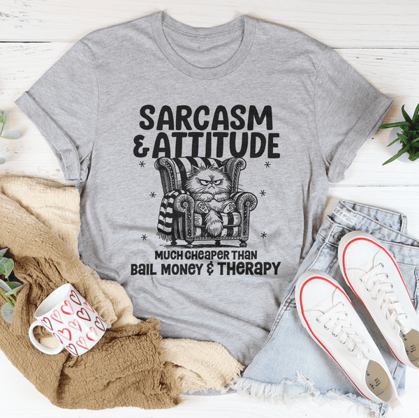 Sarcasm And Attitude Tee Athletic Heather / S Peachy Sunday T-Shirt