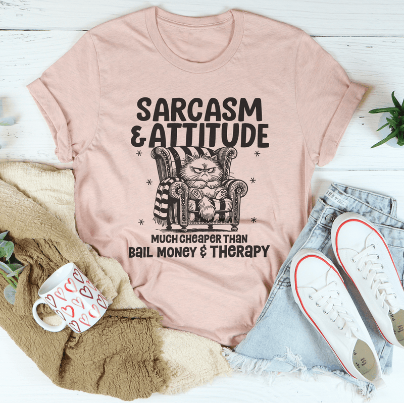 Sarcasm And Attitude Tee Heather Prism Peach / S Peachy Sunday T-Shirt