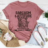 Sarcasm And Attitude Tee Mauve / S Peachy Sunday T-Shirt