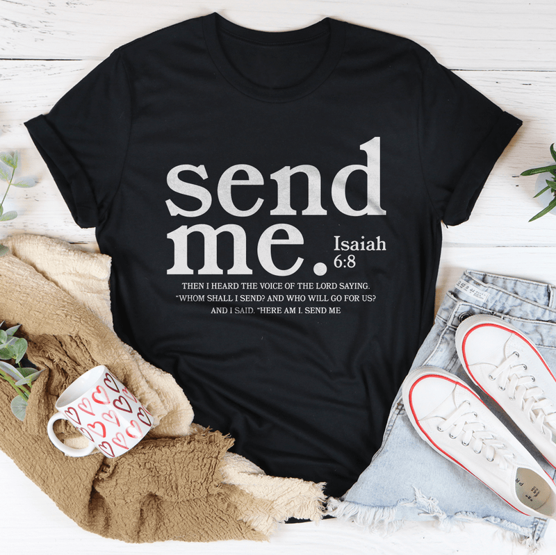 Send Me Isaiah Tee Black Heather / S Peachy Sunday T-Shirt