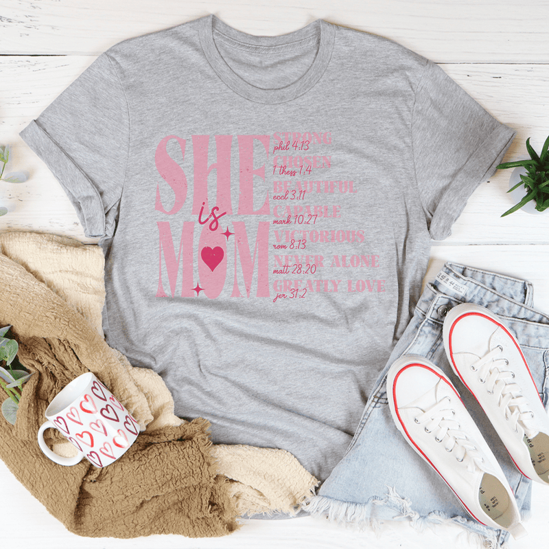 She Is Mom Tee Peachy Sunday T-Shirt