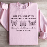 She Will Carry On Sweatshirt Light Pink / S Peachy Sunday T-Shirt