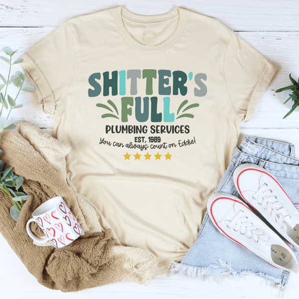 Shitter's Full Plumbing Services Tee Soft Cream / S Peachy Sunday T-Shirt